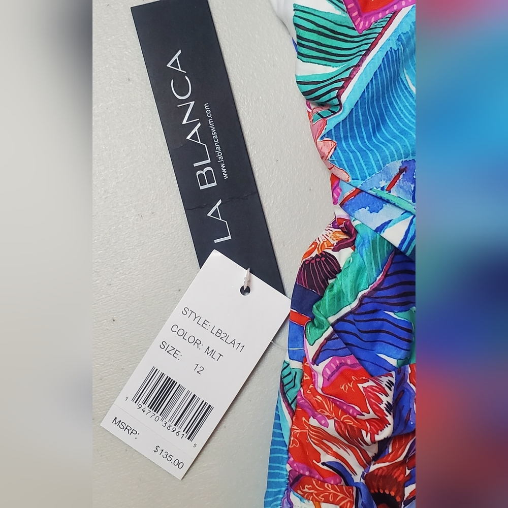 La Blanca Off Shoulder Ruffle One Piece Swimsuit - Picture 5 of 5